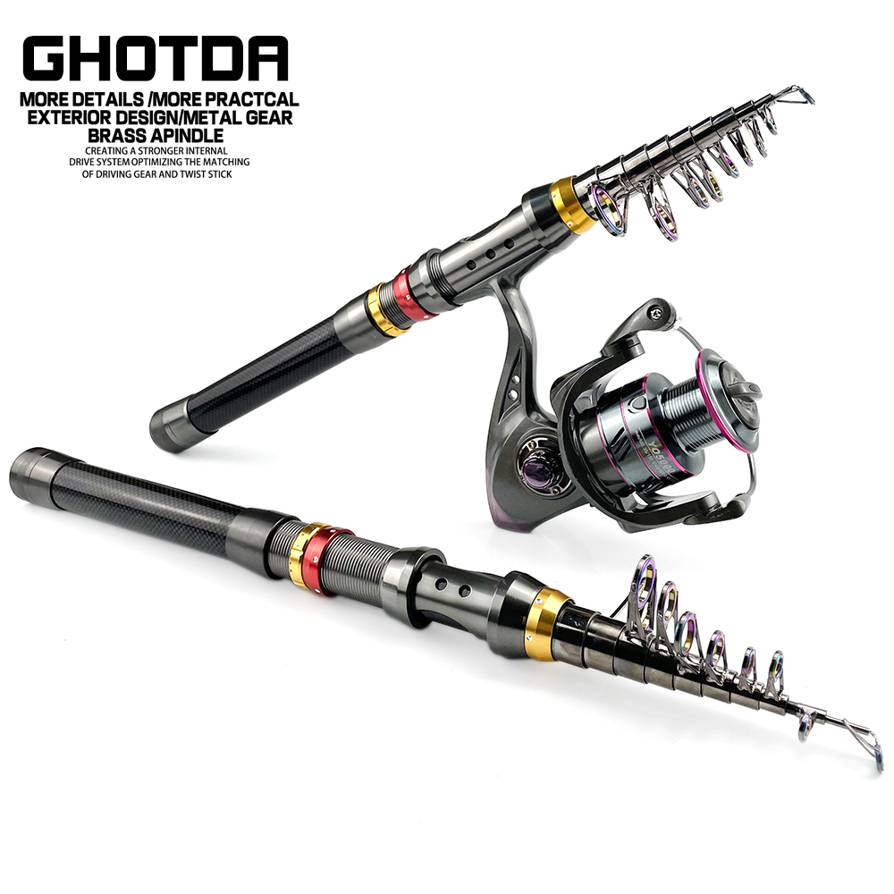 1.8-3.6 متر ألياف الكربون الغز - مراجعة Fishing Rod Surf وسعره