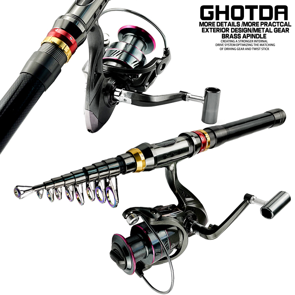 1.8-3.6 متر ألياف الكربون الغز - مراجعة Fishing Rod Surf وسعره