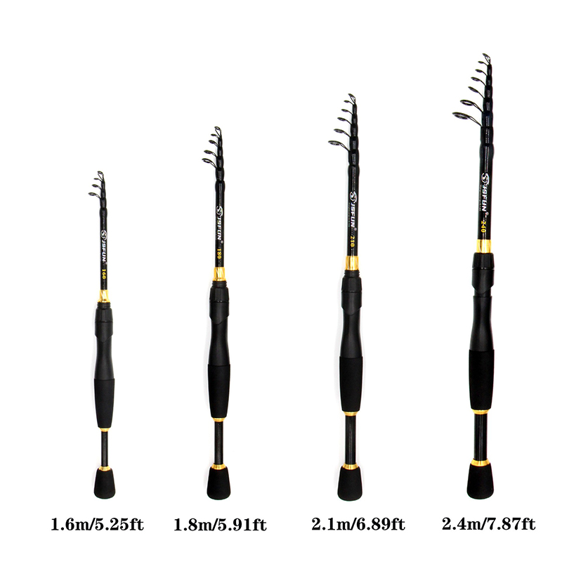 قصبة صيد تلسكوبية JSFUN خفيفة  - مراجعة Fishing Rod Carbon Fiber وسعره